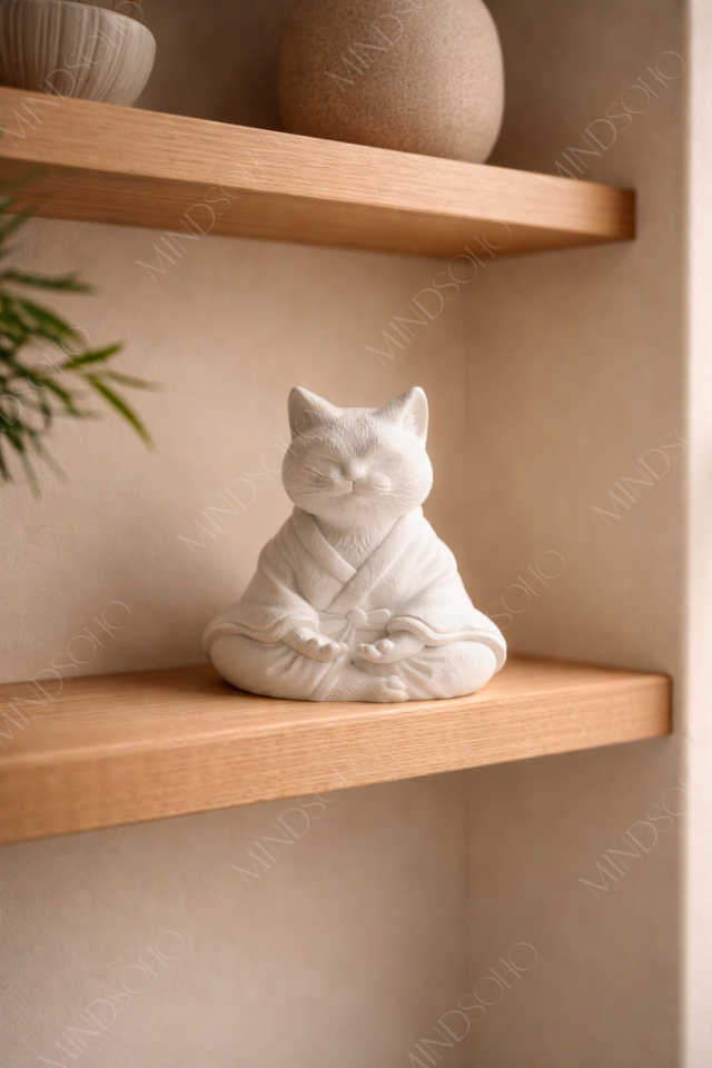 Meditation Cat Obje
