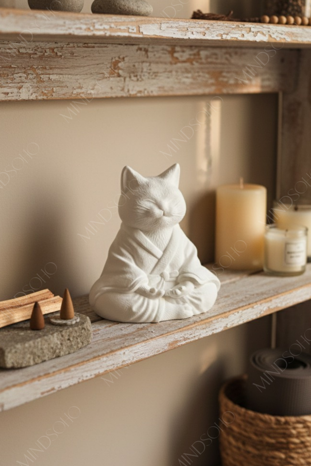 Meditation Cat Obje
