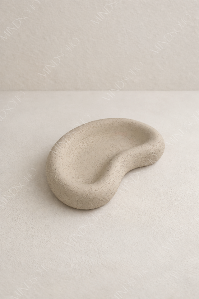 Lirae Dokulu Dekoratif Tabak | Bej