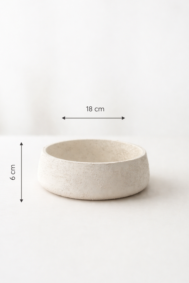 Ruva Dokulu Dekoratif Kase | Bej