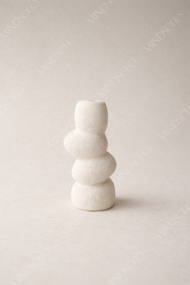 Amoré Dokulu Vazo | Bej