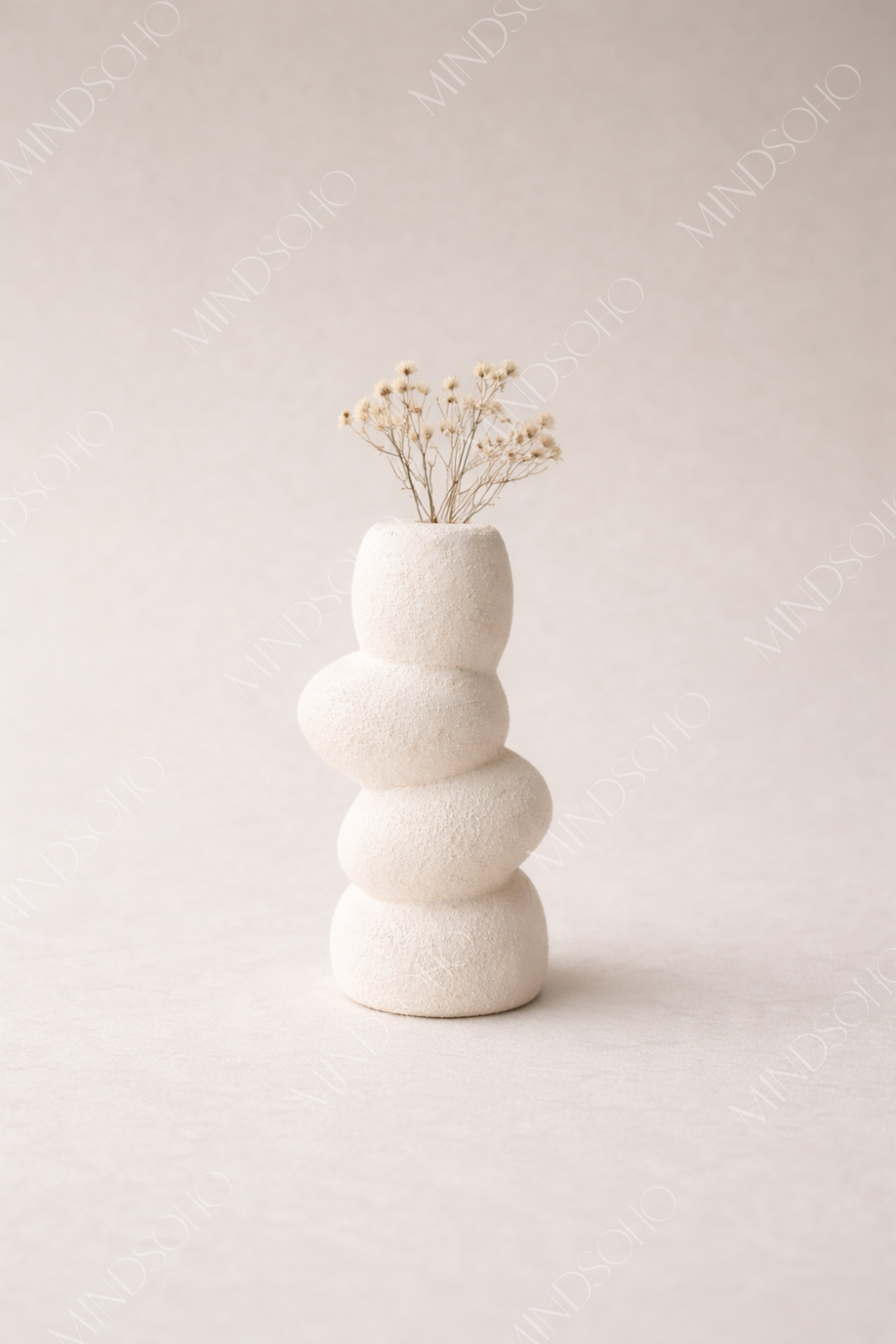 Amoré Dokulu Vazo | Bej