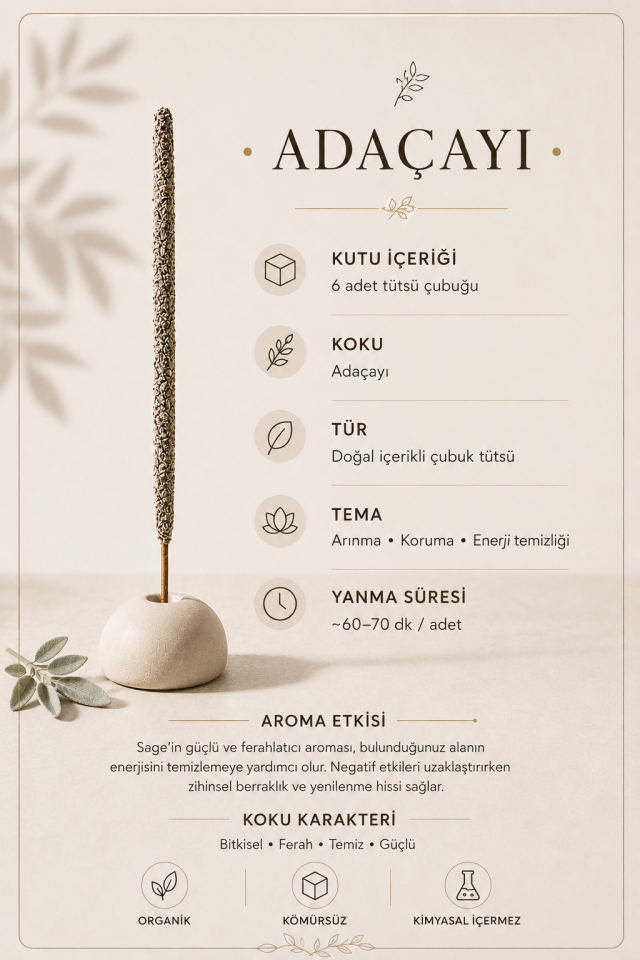 4'lü Meditasyon Organik Tütsü