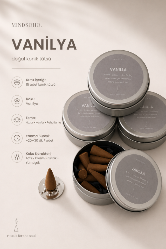 Vanilya Organik Konik Tütsü