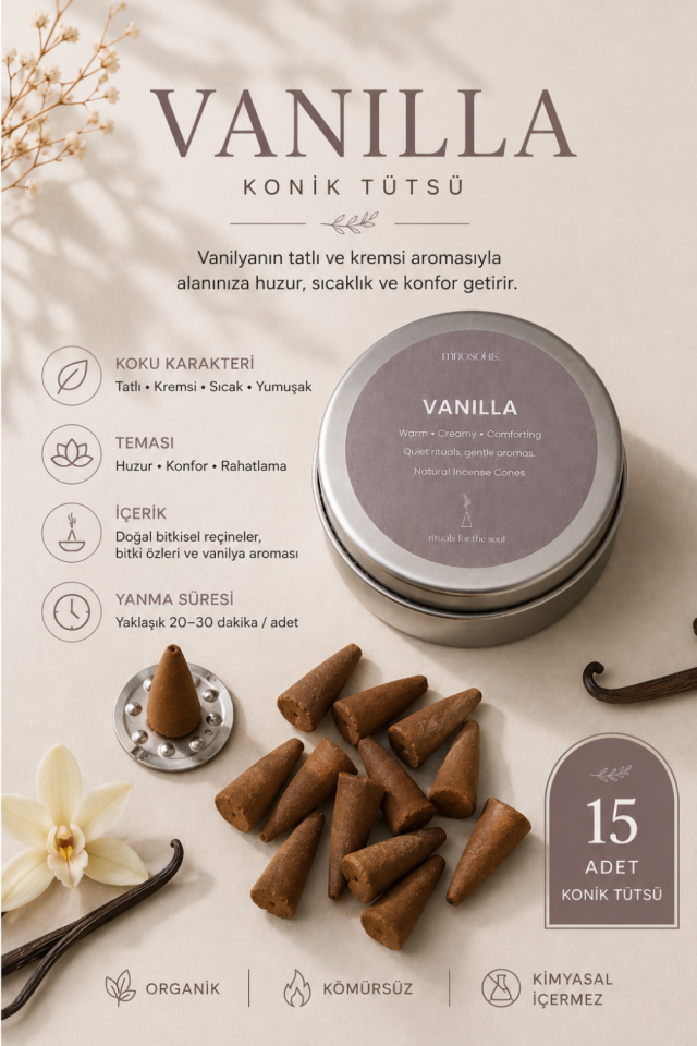 4'lü Ritüel Organik Konik Tütsü Seti