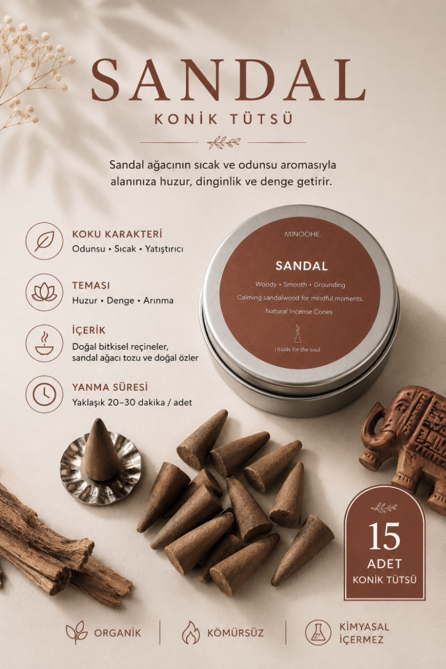 4'lü Ritüel Organik Konik Tütsü Seti